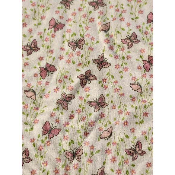 VTG Gymboree Cotton Baby Blanket Pink Butterfly Flowers Sweetheart Sleep 2005 - Picture 4 of 12
